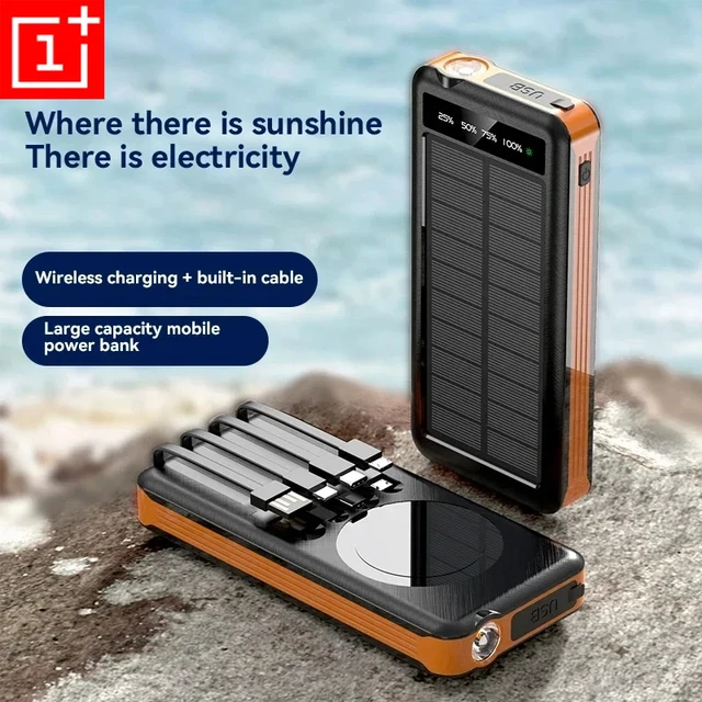 ONEPLUS 50000mAh 4-in-1 Solar Wireless Power Bank, Fast Charging Portable Charger 4