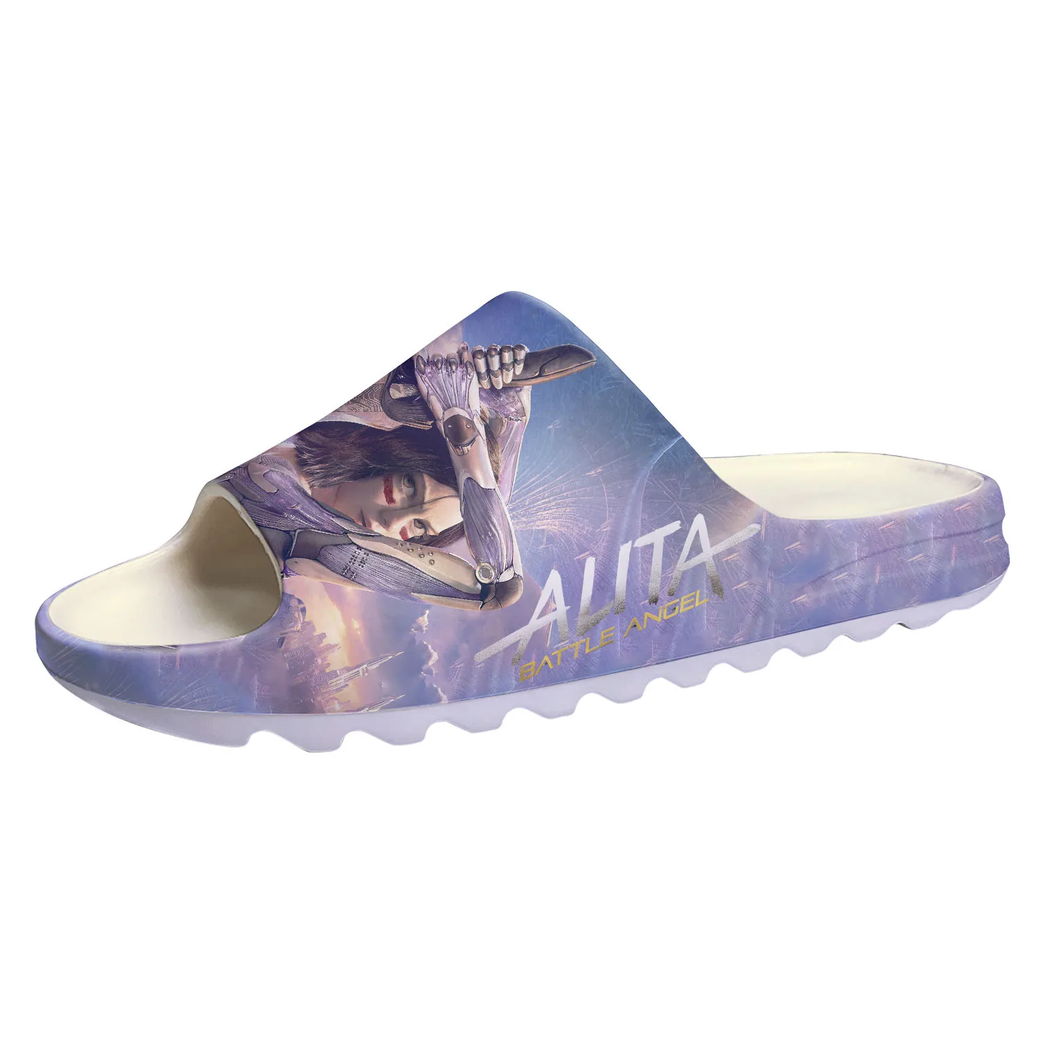 

Alita Battle Angel Soft Sole Sllipers Home Clogs cyberpunk Step On Water Shoes Mens Womens Teenager Step in Customized Sandals