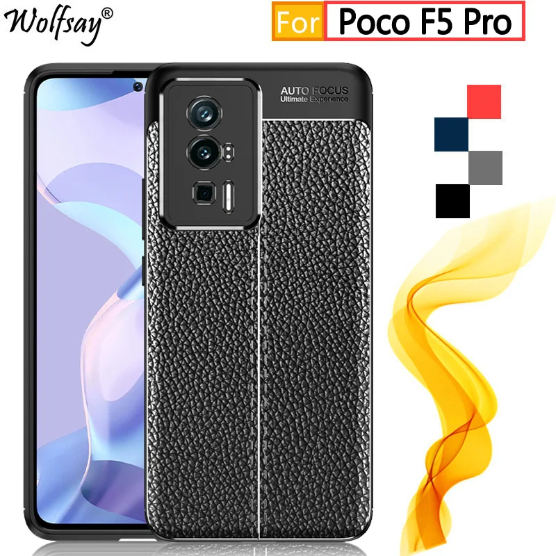 Per Xiaomi Poco F5 Pro Custodia Per Poco F5 Pro Custodie In Gomma Antiurto Custodia Posteriore In Silicone Con Bordo Pieno In Pelle Per Custodia Poco 