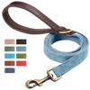4.5ft Dog Pet Leash Rope 9 Colors PU leather Small Medium Large Dogs Nylon Padded Puppy Leashes Walking Leash Lead Ropes for Dog