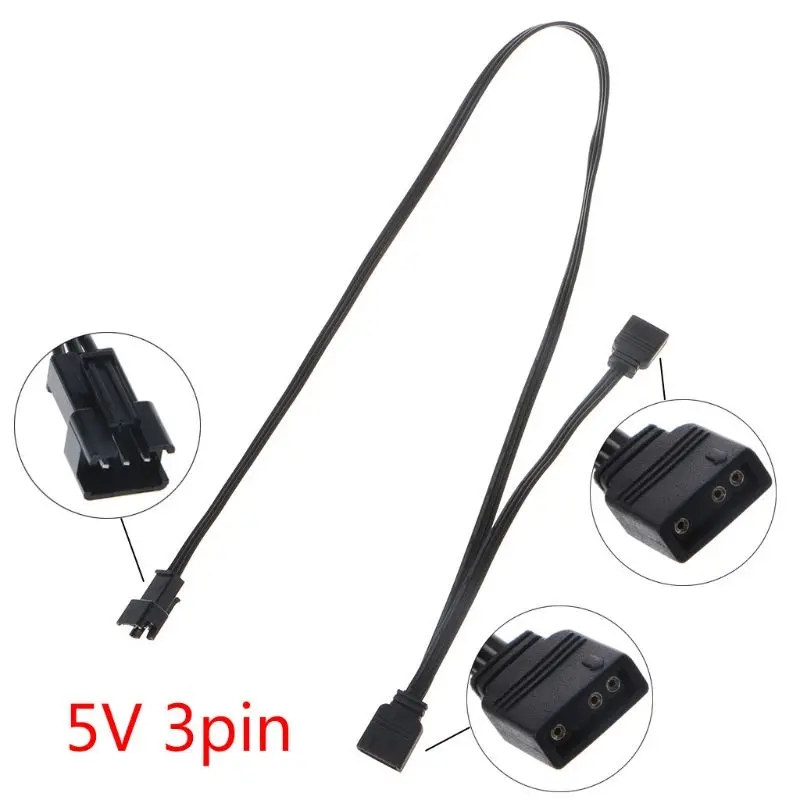 YACSEJAO Câble adaptateur RVB 5V 3 broches pour MSI Mystic Light Gigabyte  RGB Fusion Connect to Any 3-Pin SM Connector 3 Pin Digital RGB LED Cable  for Motherboard, 1.6FT/50CM : : Informatique