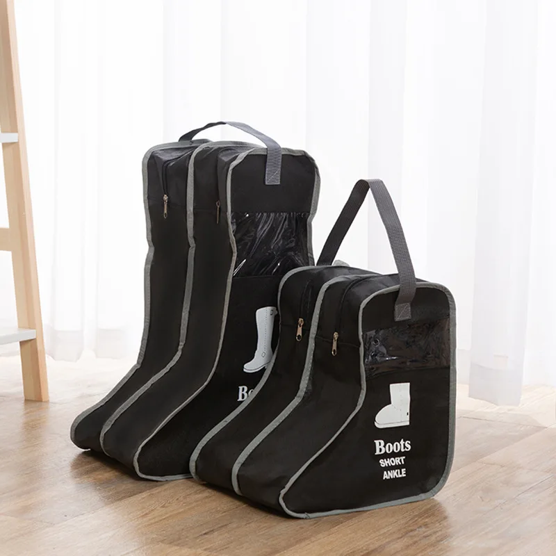 Dust Boot Cover Portable High Heel Shoes Storage Bags Organizer Long Riding Rain Boots Dust Proof Travel Shoe Cover Zipper Pouch