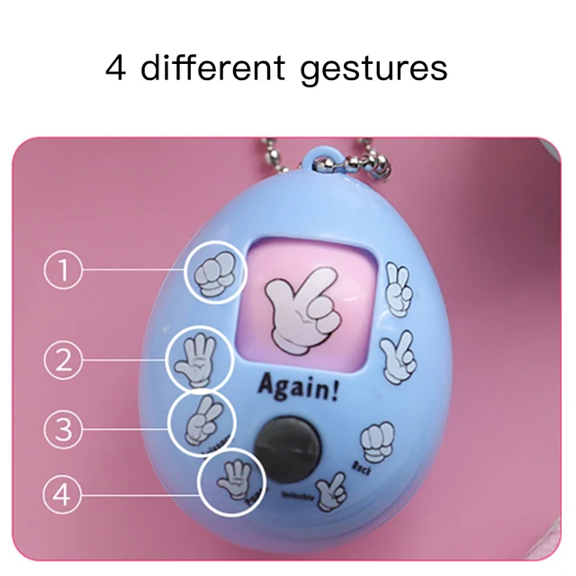 Mini Mora Device Fair Finger-Guessing Game Rock Paper Scissors Play Toy Round Egg Delicate and Funny Key Chain Pendant Toys 4