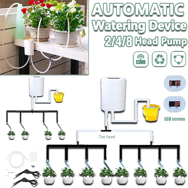 Système d'arrosage automatique avec contrôleur de pompe, dispositif  d'irrigation goutte à goutte pour plantes