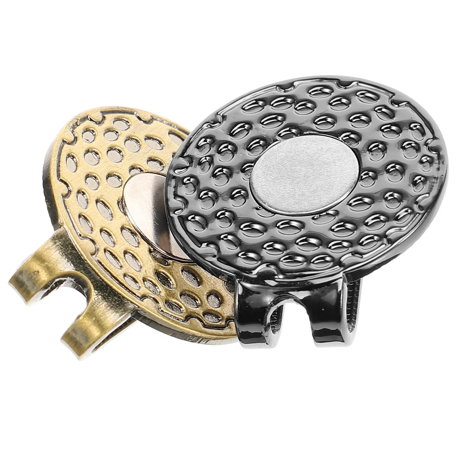 2 Pcs Golf Hat Clip Decorative Golfs Marker Portable Ball Markers Zinc Alloy Convenient