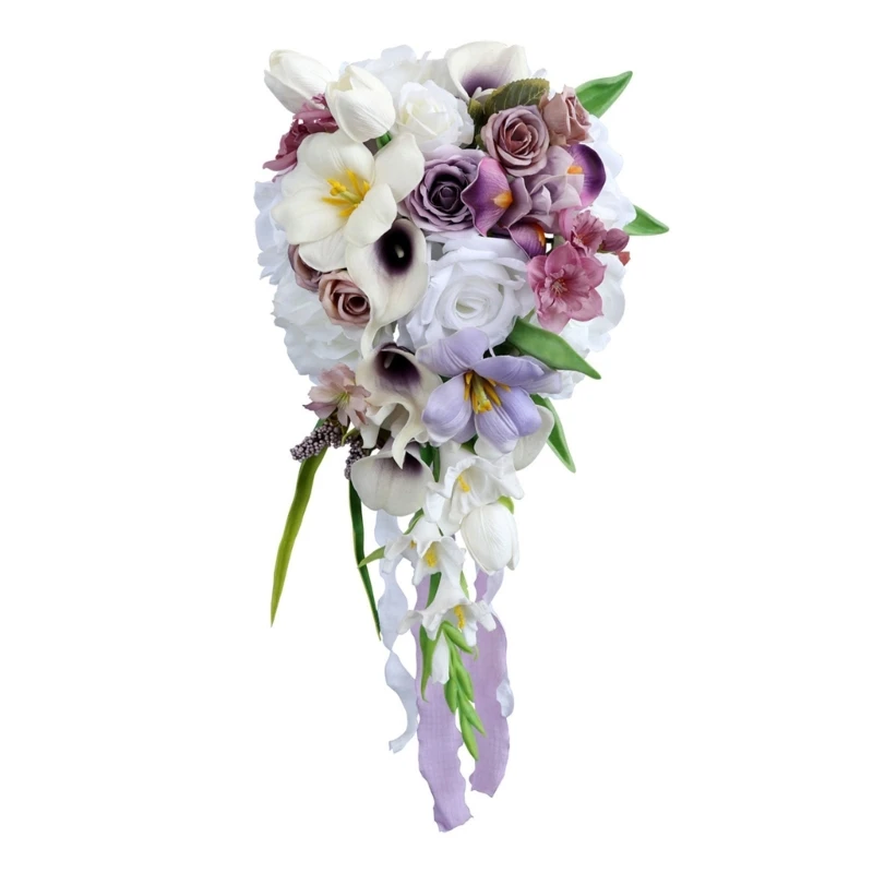 

Wedding Bouquets Artificial Flower Arrangement for Ceremony, Anniversary, Photography Props, Wedding Party Centerpieces