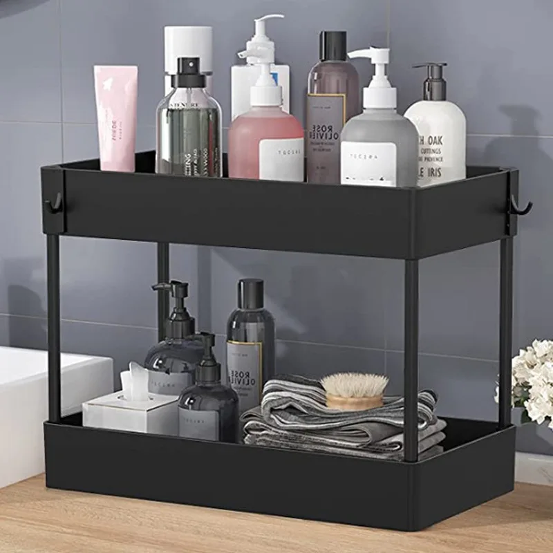 Under Sink Storage Organizer 2 Tier Drawer Multipurpose Rack Cabinet Under Sink Storage Rack Bathroom Kitchen Organizer 5