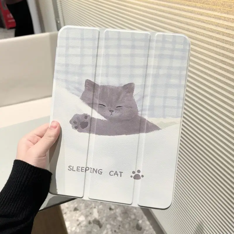 Adorable Kitten Design Pencil Holder Tablet Case