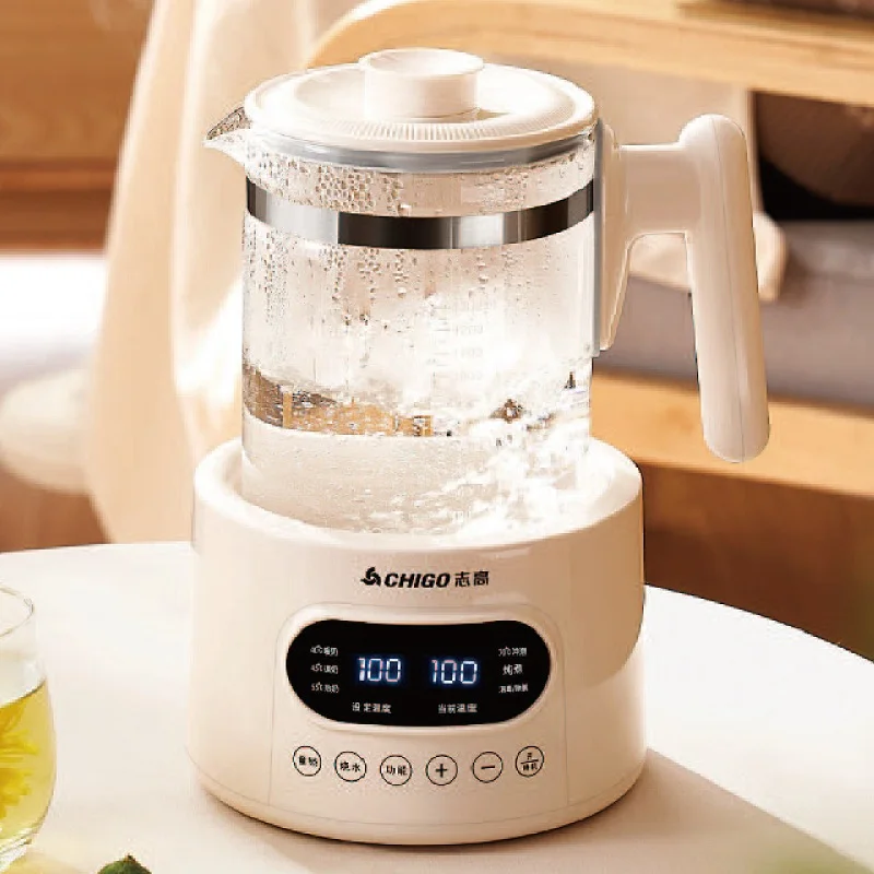 유아용 전기 주전자, 온도 조절 우유 조절기, 다기능 화상 주전자, 스마트 보온 냄비, 우유 분말 히터, 1.3L, 220V 