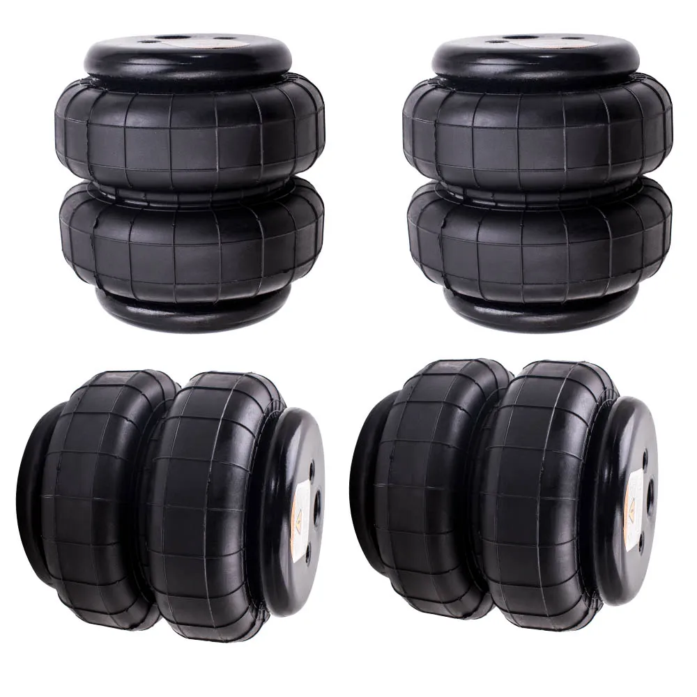 

2 Pairs Air Suspension Bags Standard 2500lb 1/2"npt Single Port Heavy Duty Air Ride Suspension Air Spring Bag