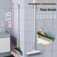 Brosse de nettoyage 3 en 1, brosse de nettoyage pour le nettoyage de la salle de bain avec manche Long, brosse rotative pour sol, brosse pour crevasses 5
