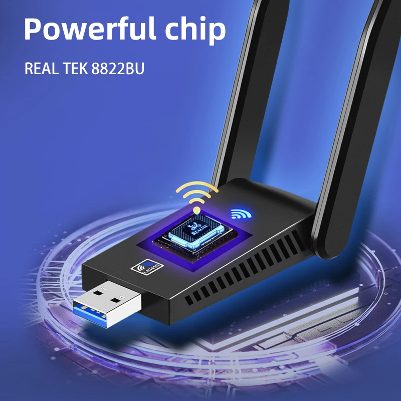 Band 2.4GHz, 5GHz, 1300Mbps, Bluetooth 5.0, Receptor