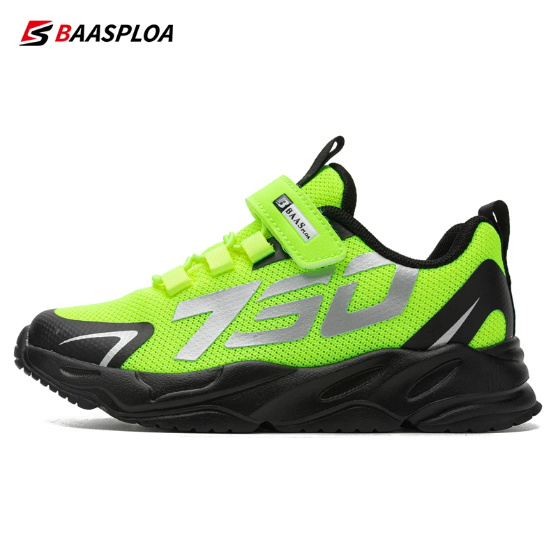 Baasploa Kids Running Shoes for Boys New Arrival Fashion Casual Walking Sneakers Children Outdoor Breathable Comfort Sport Shoes new arrival children s shoes for big boys pu leather school sneakers lightweight size 28 39 gray 6 7 8 9 10 11 12