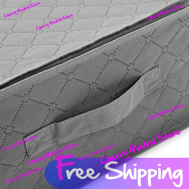 Non Woven Blanket Clothes Storage Bag Bed Bottom Clothes Organizer Large Capacity Non Woven Quilt Moisture Proof Foldable Bags 5