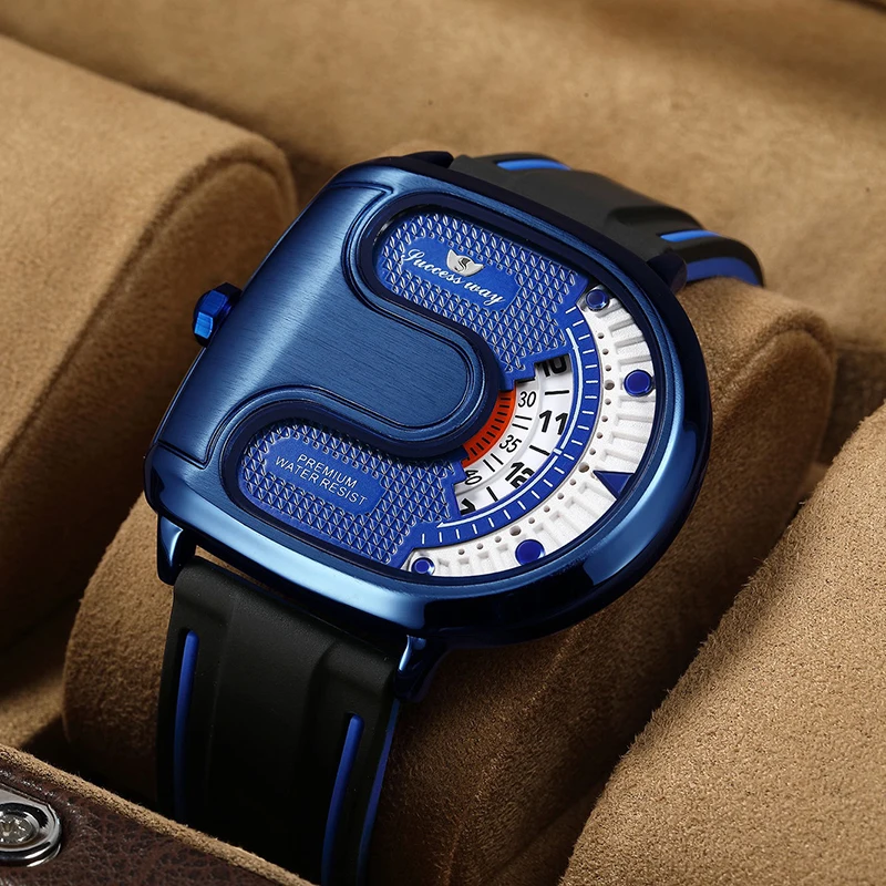 

Men Brand Irregular Shape Quartz Wristwatch Fashion Luxury Man Waterproof Sport Watches Man Business Watch Relogio Masculino