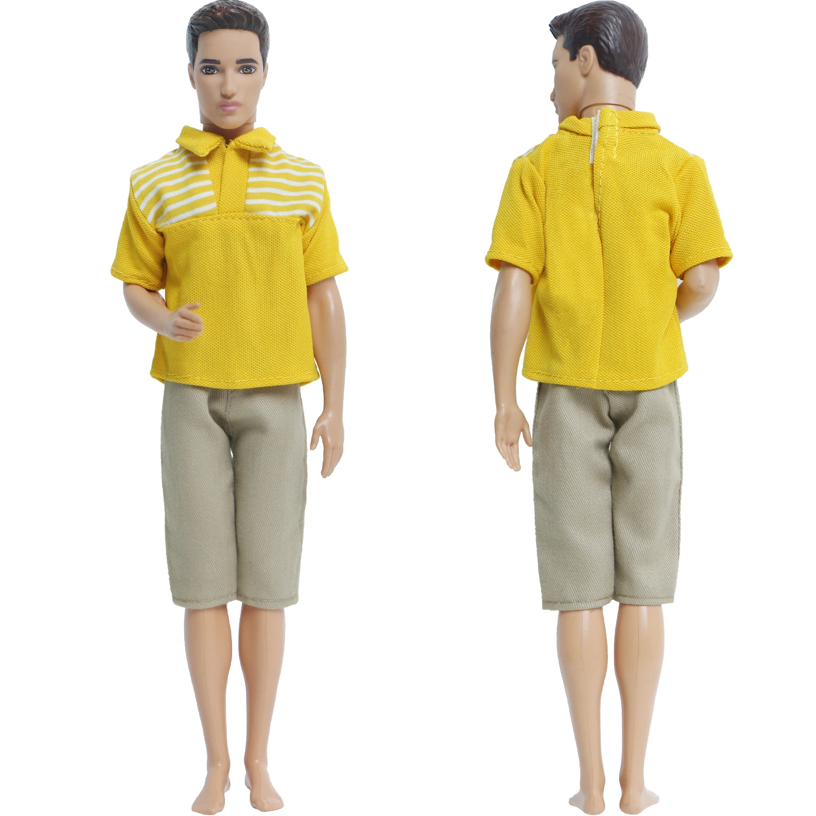 a woman in a yellow shirt and brown pants generative ai 32094055 Stock  Photo at Vecteezy