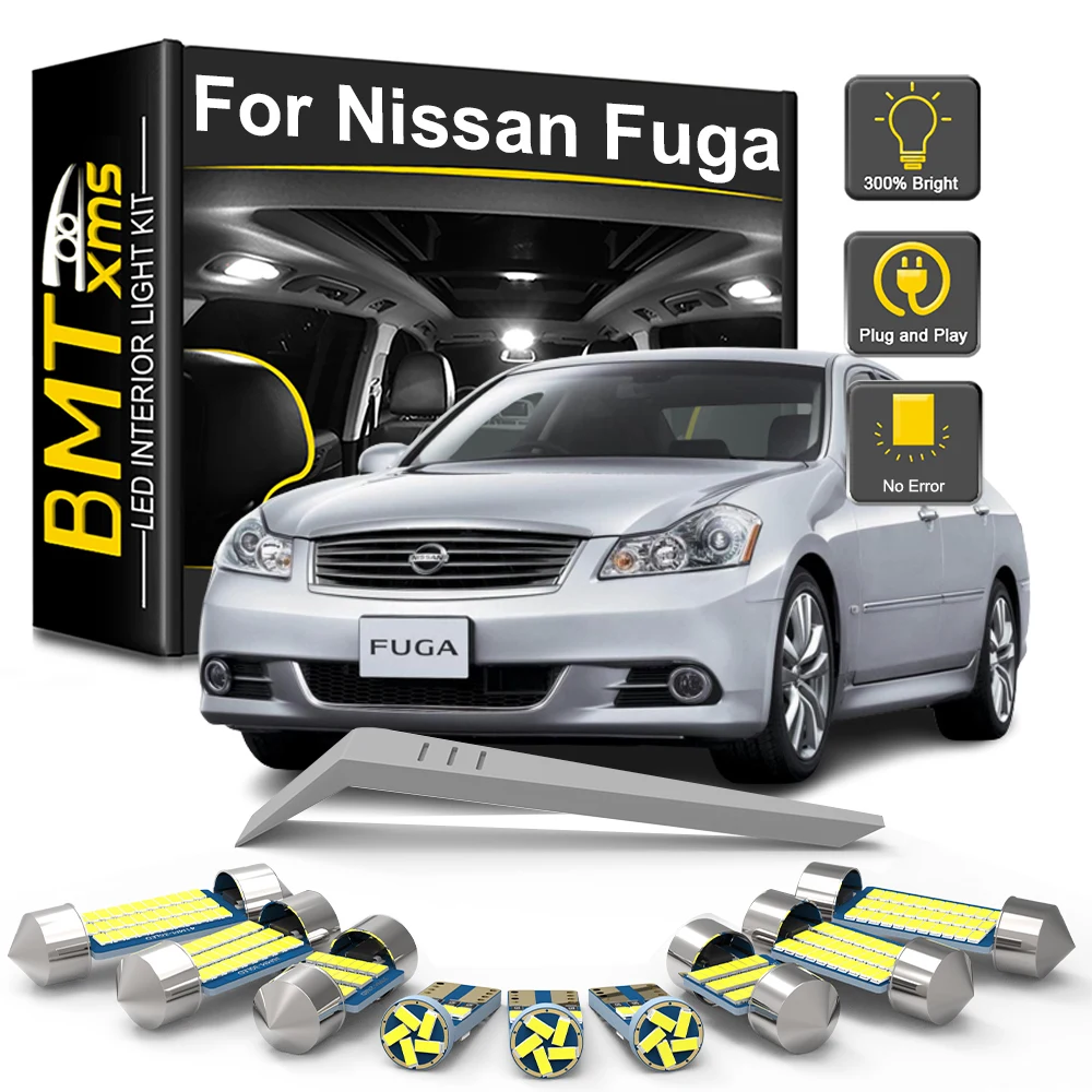 

BMTxms For Nissan Fuga Y50 Y51 2004-2015 2016 2017 2018 Canbus Car LED Interior Light Bulb Kit Reading Dome Trunk Vehicle Lamp