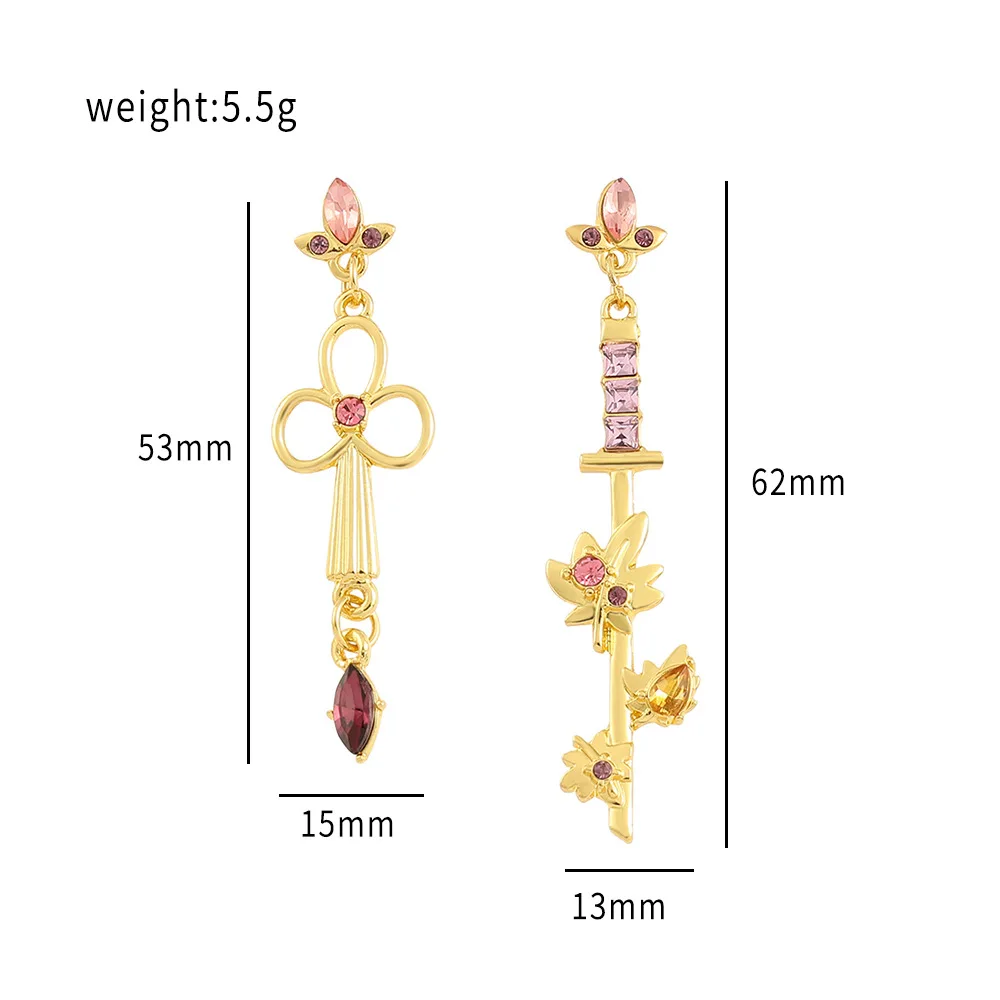 Game Genshin Impact Cosplay Earrings Venti Xiao Tartaglia Zhongli Women Pendant Ear Studs Jewelry Earring Accessories Gifts