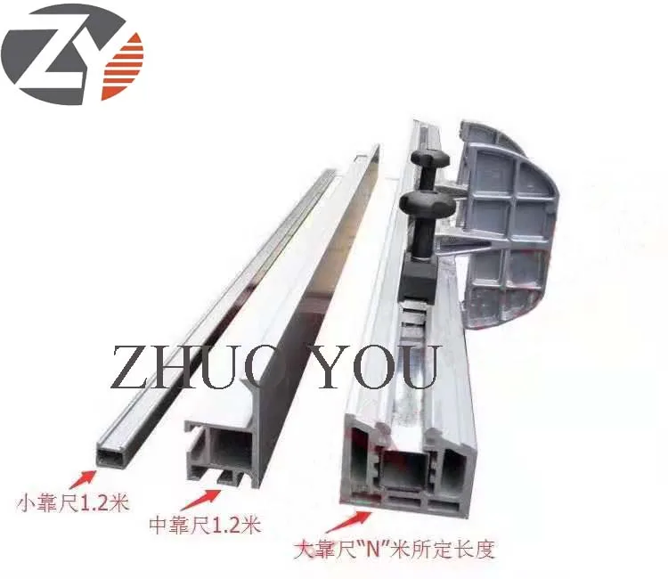 

Precision push table saw large, medium and small ruler positioning board panel saw baffle backing
