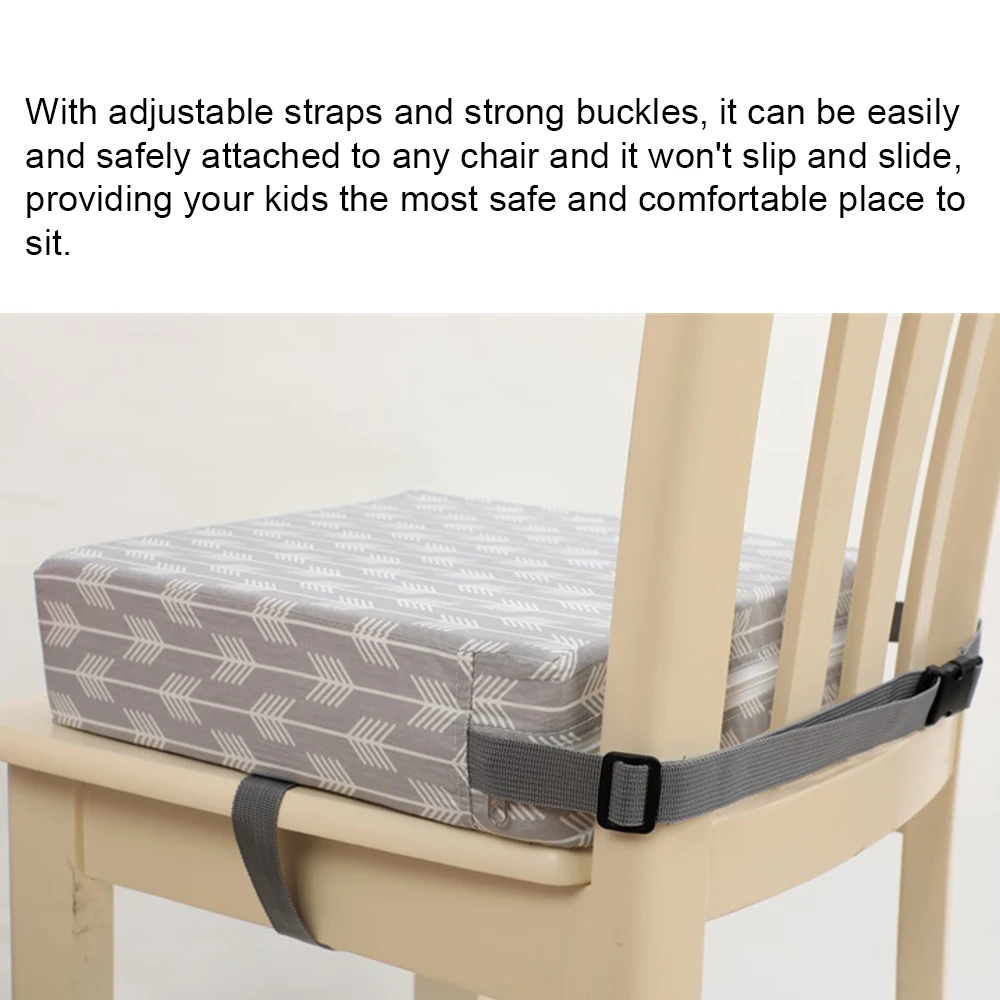Children Kids Increased Booster Seat Cushion Pad Pillow Baby Dining High Chair Seat Cushions Adjustable Removable Baby Safety 4