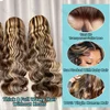 30 40 Inch 4/27 Highlight Body Wave 13x4 Human Hair Lace Frontal Wigs 250 Density Colored Ombre 13x6 HD Lace Front Wig For Women 5