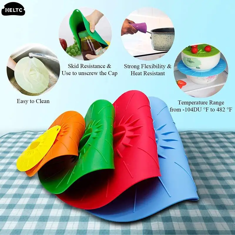 1PCS Cooking Pot Pan Lid Reusable Multifunction Fresh Keeping Microwave Bowl Cover Silicone Kitchen Gadgets 5Size silicone covers glass pot lid bowl cover microwave splatter cover silicone pot lid glass lid pot pan protectors grill dome cover