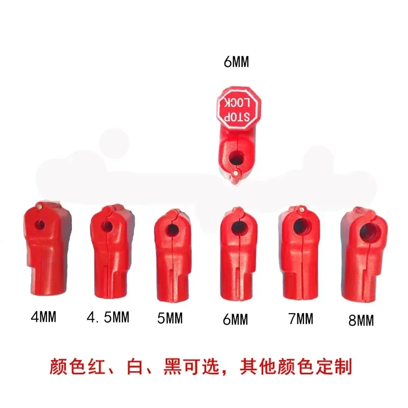 Small red lock supermarket shelves anti-theft hook digital accessories storage hook