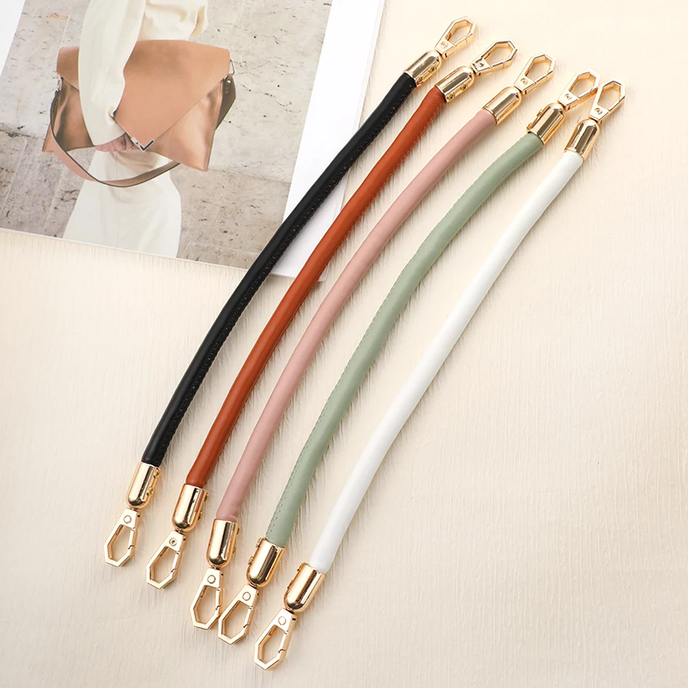 30/40/60cm Soft Leather Shoulder Bag Strap Short Bag Handles DIY Replacement Purse Belt Handbag Strap Solid Bag Accessories New
