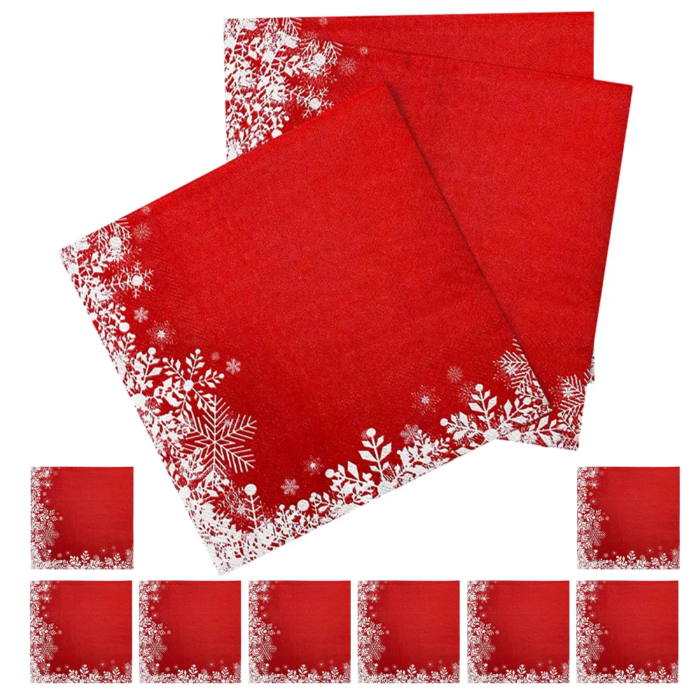 20 Sheets Christmas Napkins Fall Decor for Kitchen Centerpiece Party Adornment Delicate Paper