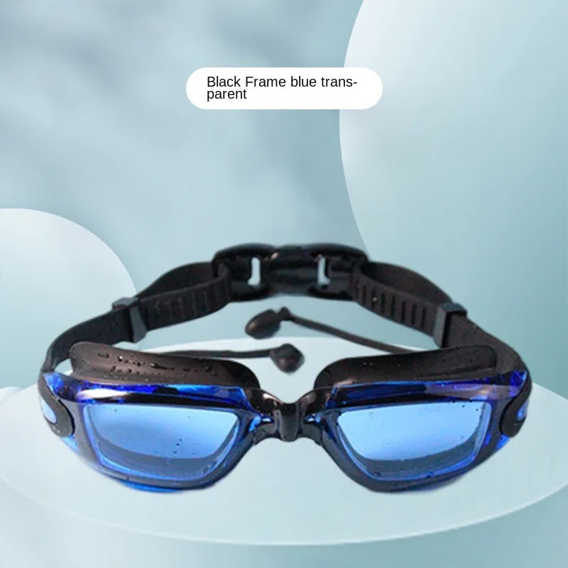 2024 Swimming Goggles Men Women Swimming Glasses One-piece Earplugs Electroplating Boy Girl Swimming Eyepieces Accessories