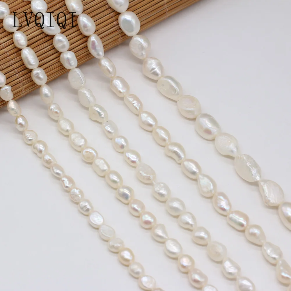100% Natural Freshwater Pearl Beads Grey Black White Fine Irregular Pearls for Jewelry Making DIY Bracelet Necklace Earrings 2