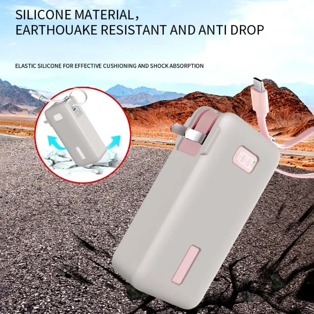 충격 방지 실리콘 케이스 방진 단색 보호 케이스 소프트 휴대용 Anker NANO 3-in-1 파워 뱅크 10000mAh 30W용