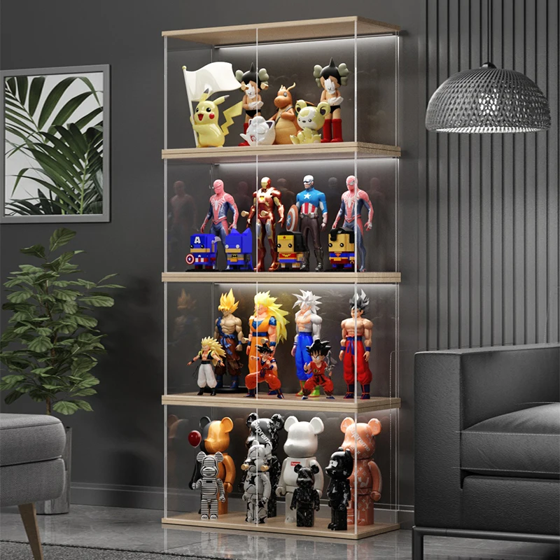 Action Figure Espositore Acrilico Trasparente Scatola Cieca Espositore Lego Storage Box Bubble Mat Scaffalature Da Pavimento A Pavimento