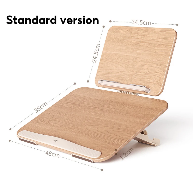 Scaffale da lettura in legno a doppio strato, tavolo da scrittura da tavolo, tavolo da disegno per l'apprendimento, tavolo da studio, scaffale pieghevole per lettura