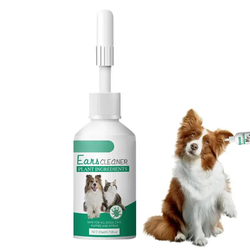 

Dog Ear Cleaner Cat Ear Cleaner Pet Ear Drops Natural Plant Dog Ear Rinse Cleans Ear Canal Pet Ear Cleaning Solution 0.7 Fl Oz