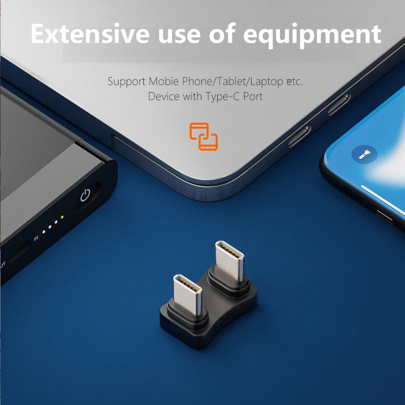 USB Type C Data Adapter USB C Adapter U-Shape Male to Male Plug to Type PD65W Fast Charging Converter 480Mbps