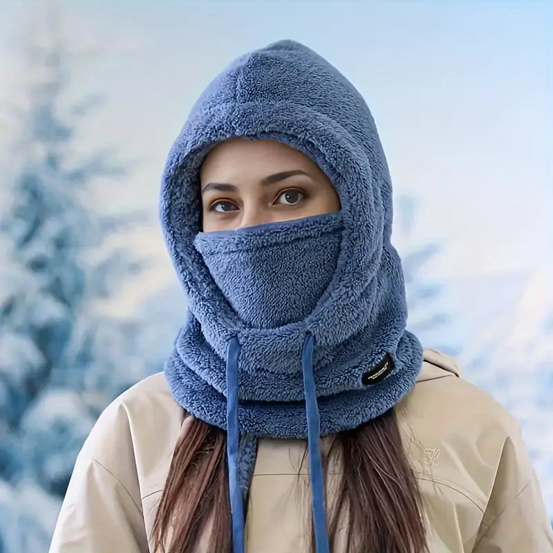 Winter Warm Balaclava Thermal Windproof Hood Motocycle Face Cover Polar Fleece Adjustable Cycling Neck Moto Full Mask Outdoor - Image 7