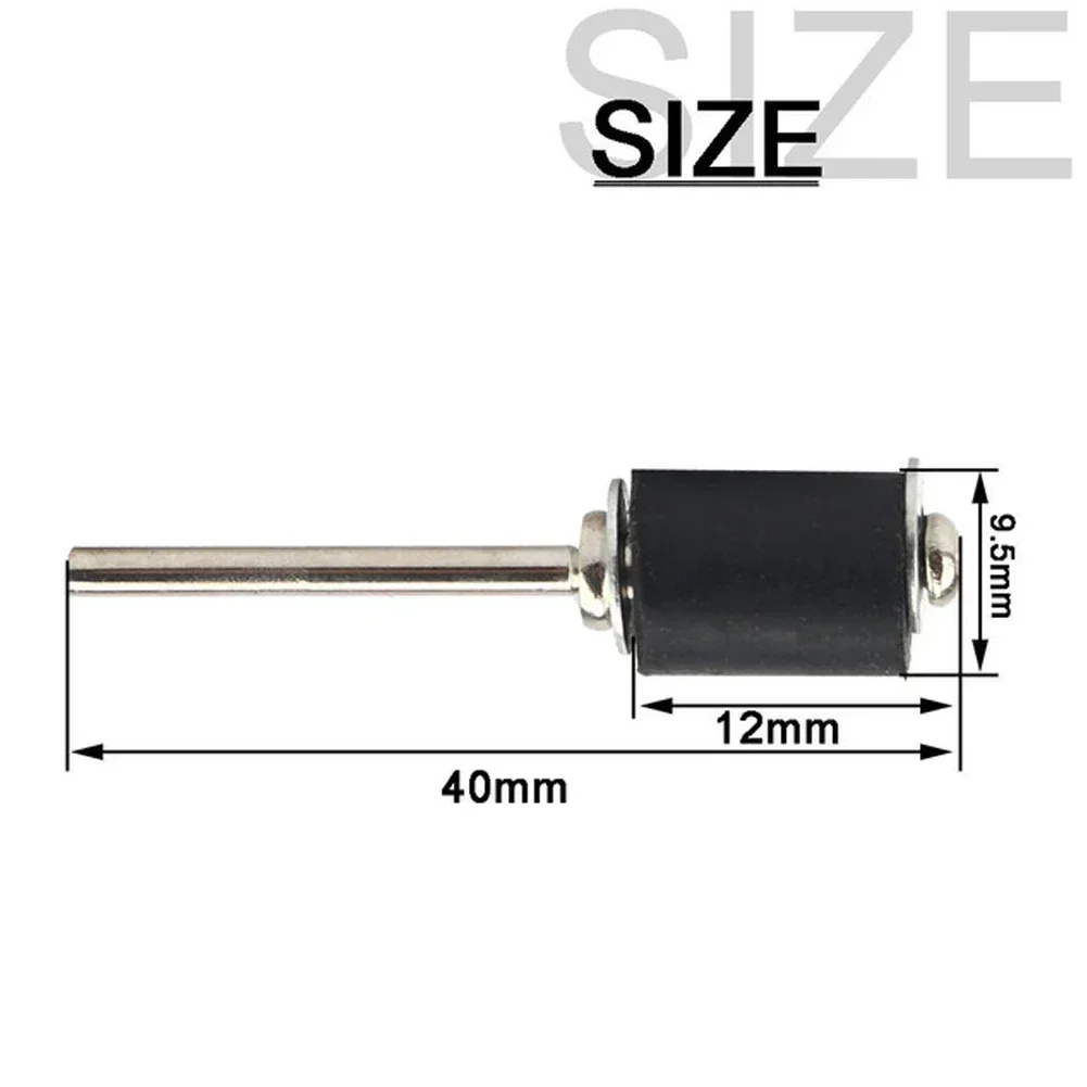 sourcing map Lot de 12 mandrins en caoutchouc pour tambour de ponçage de 9,5 mm - Tige de 0,3 cm - Support de manchon de ponçage pour ponceuse à tambour et meuleuse rotative