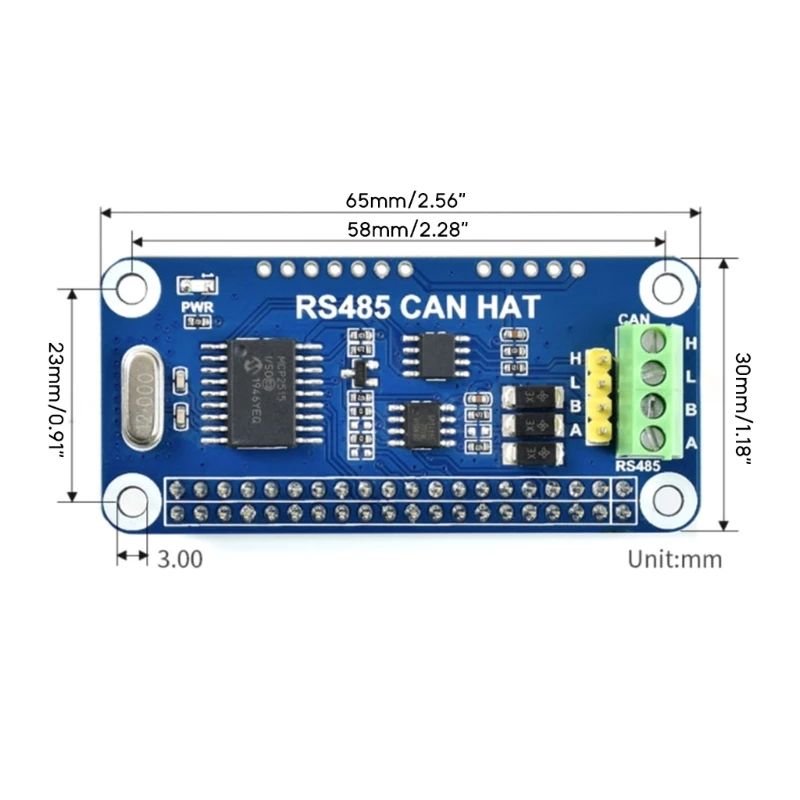 RPI 0 RPI0 Raspberry-Pi Zero 485 Ʈù SP3485   ִ CAN HAT, RS485