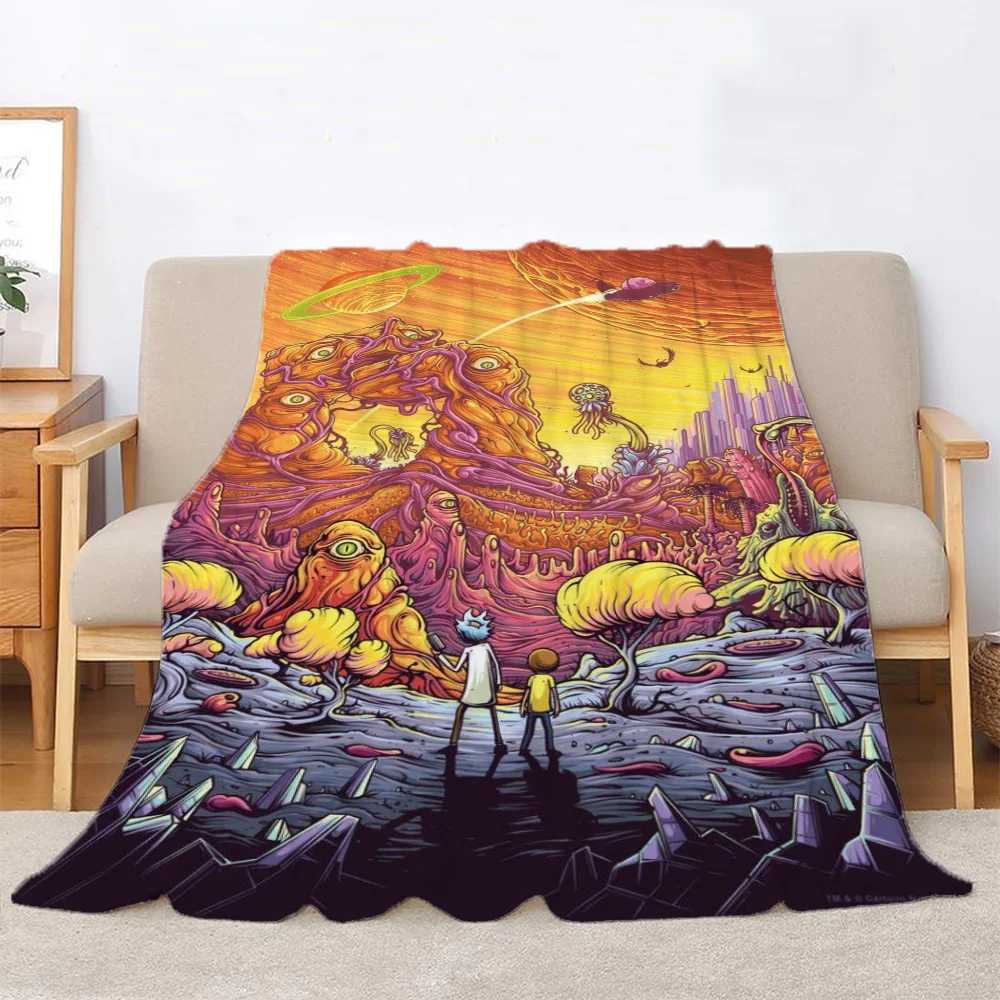 Hairy Blankets & Throw Blanket Bed RICKS Fluffy Plaid Nap Blanket for Sofas Home and Decoration Luxury Blankets King Size Cobija 2