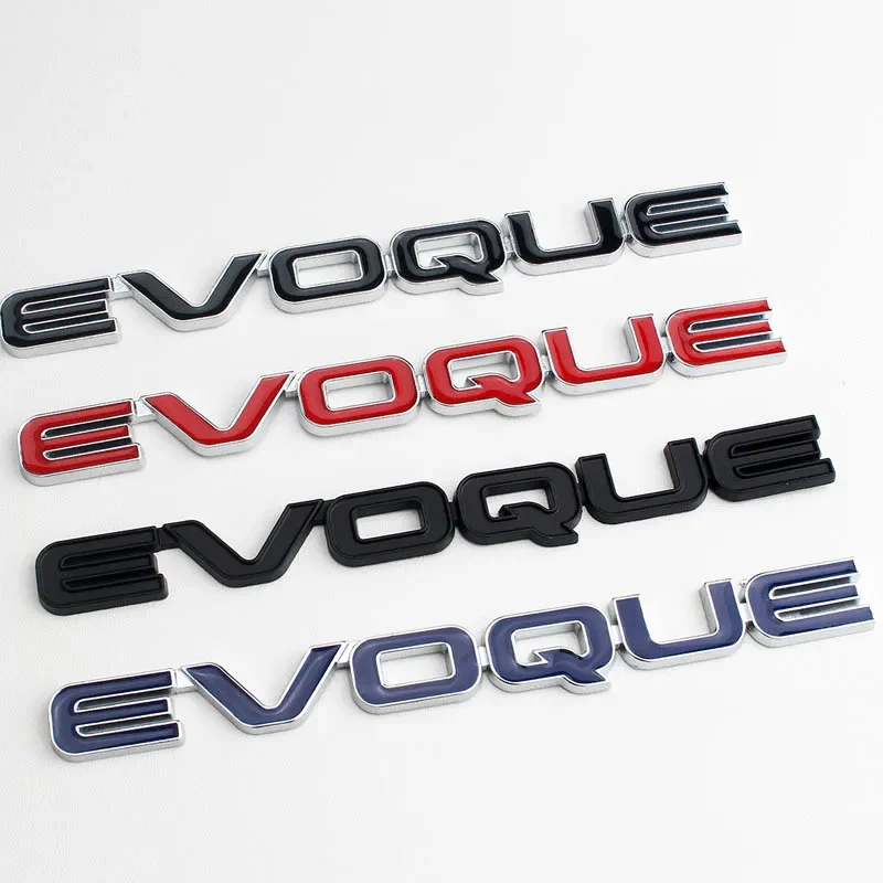 3D Chrome Matt Black Metal Car Letters Evoque Logo Trunk Emblem Badge Per Land Range Rover L551 L538 Evoque Stickers Accessori