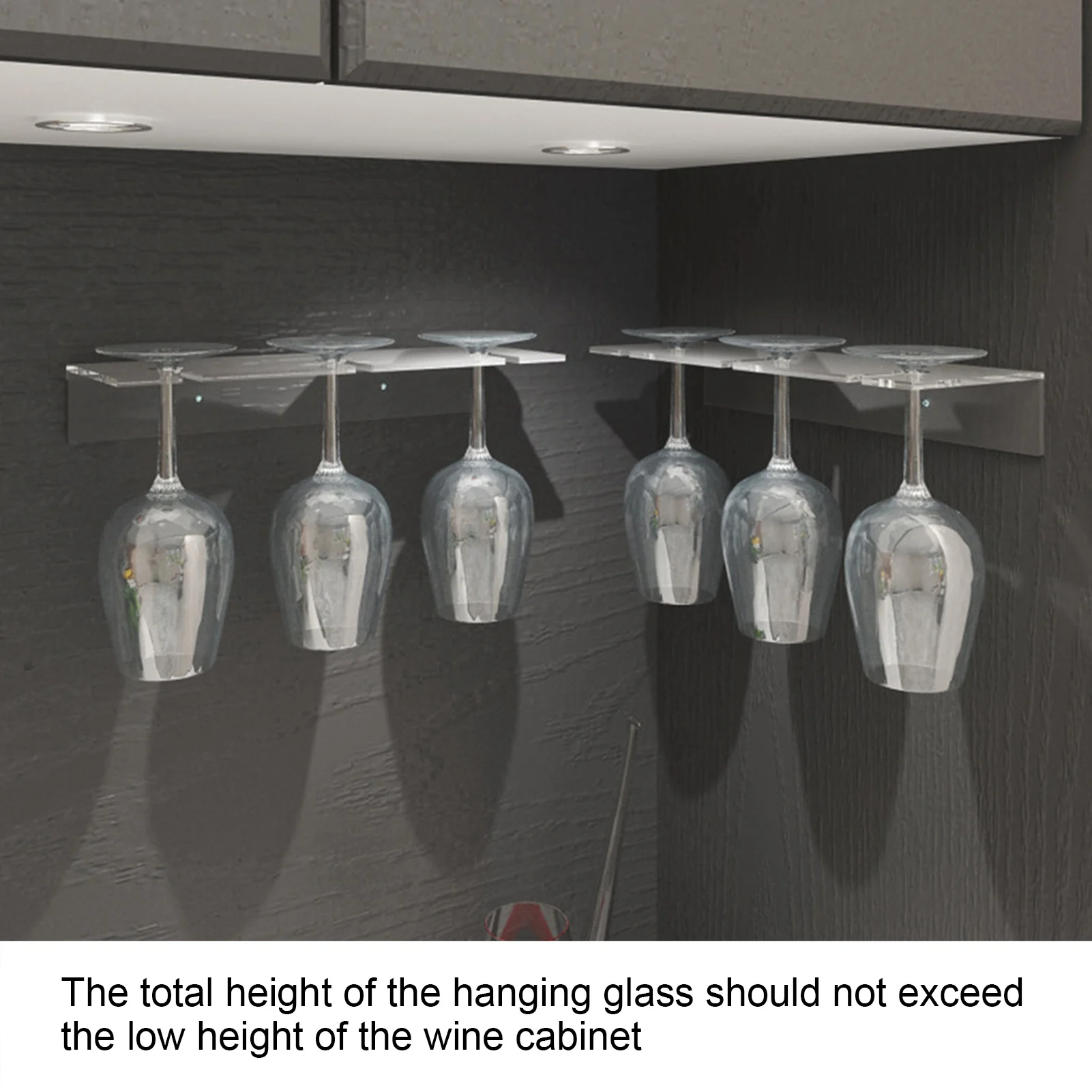Acrylic Cup Holder Wine Rack Glass Holder Hanging Bar Cabinet Hanger Shelf Wine Glass Storage Rack Stand Kitchen Organizer Rack 3