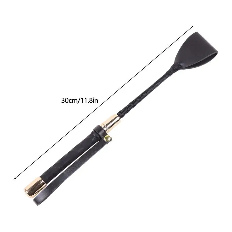 Black Crop For Horse Portable PU Leather Riding Crop Durable Horse Riding Whip Riding Crop Whip For Horse Racing Horse Equipment 6