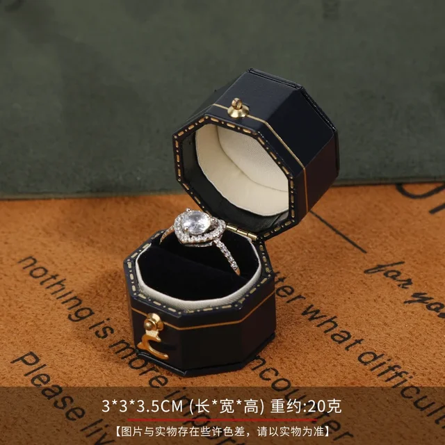 Engagement Ring Boxes Ashosteey Personalized Wooden Ring Box, Mini