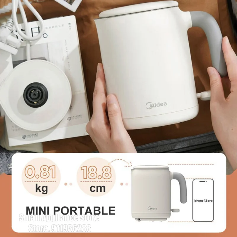 Midea Portable Mini Electric Kettle 0.6L 800W 