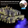 2.4G Simulation Tracked Remote Control Spray Tank, Multi-directional Walking, 360° Turret Multi-directional Rotation for Kids 3