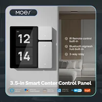 MOES Tuya WiFi Smart Control Panel 3.5" Touch Screen, 3 Relays & Buttons, IR Remote, Bluetooth Sigmesh Hub, Home Automation