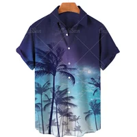 Summer Hawaiian Men Casual Shirt Flower 3d Print Beach Plant For Crane Size Plus 5xl Sale Blusao Masculino Imported Clothing 2