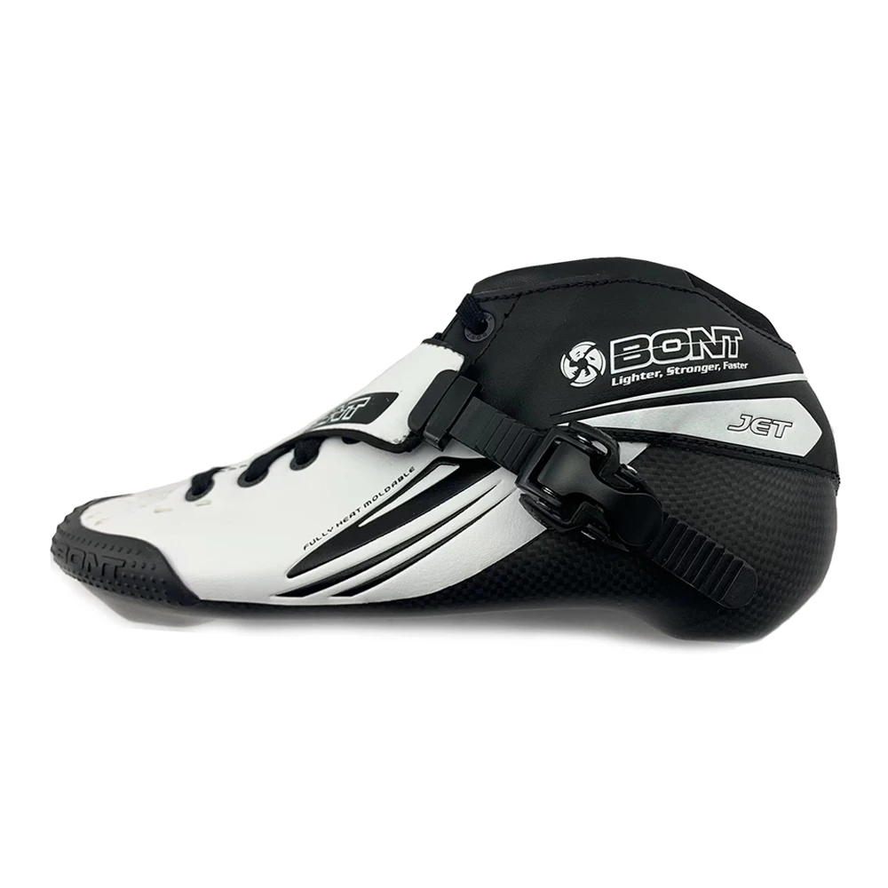 Roller Skates 100% Original Bont Jet 2PT Boot Speed Inline Skate Heatmoldable Carbon Fiber Liner Competetion Racing Skating Boot Patines Shoes