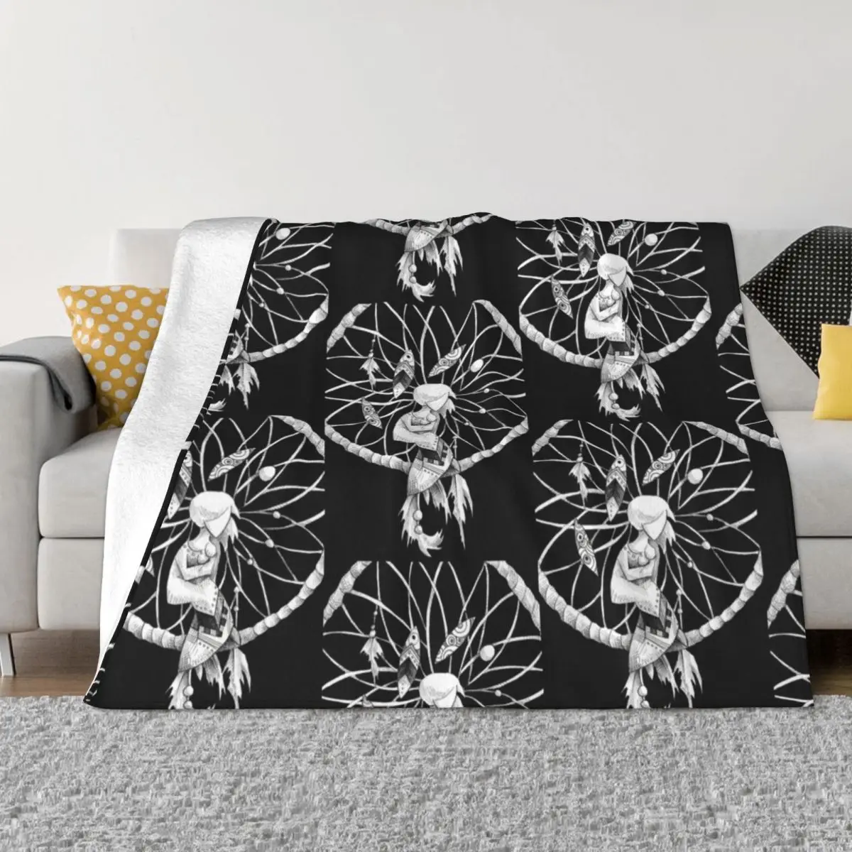 

Dream Catcher Throw Blanket Soft Plush Plaid Beautifuls Hairy Blankets